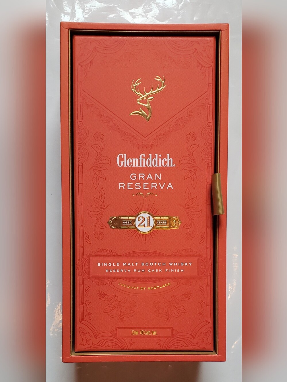 Glenfiddich Whisky 21 years Reserva empty box glass drink bottle 700ml